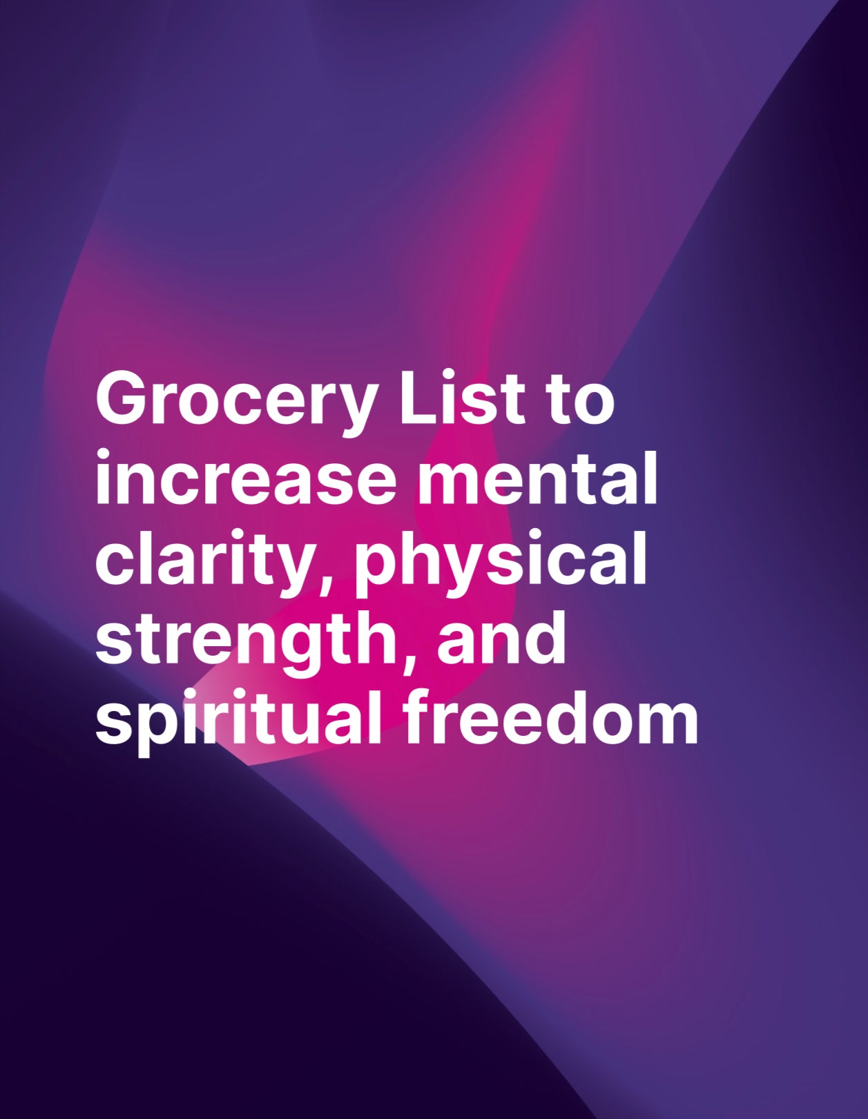 Grocery list